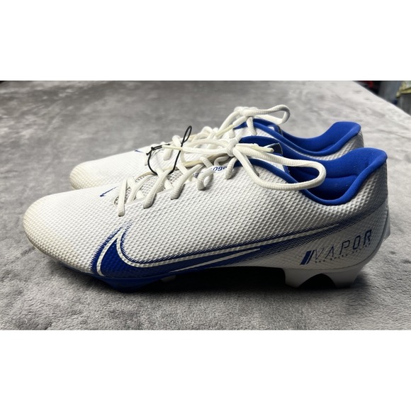 Nike Vapor Edge Speed 360 White Game Royal Football Cleats CD0082-101 Size 14 - Picture 2 of 9